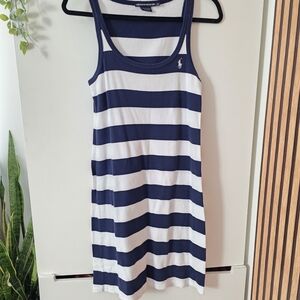 Polo by Ralph Lauren Navy and White Striped Mini Dress
